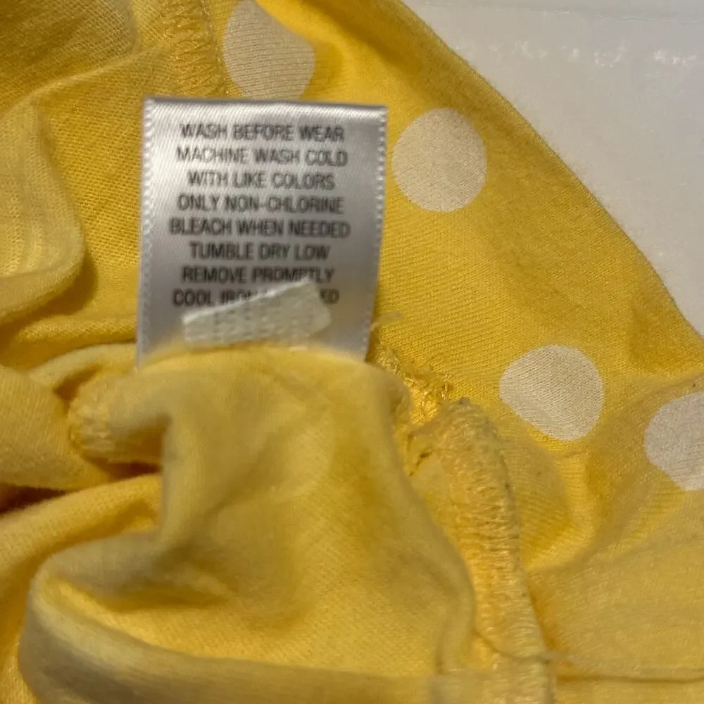 Cherokee Girls Yellow Polka Dot Halter Top & Sandwash Shorts Summer Bundle